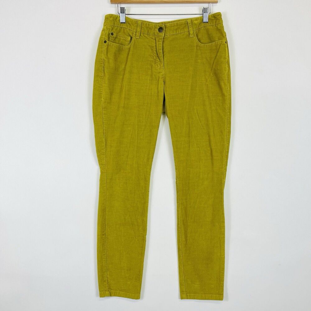 Boden Mustard‎ Yellow Gold Fine Corduroy Straight Leg Pants Womens 8 Petite